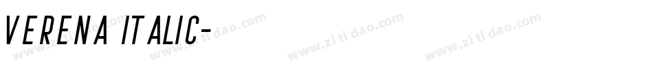 Verena Italic字体转换